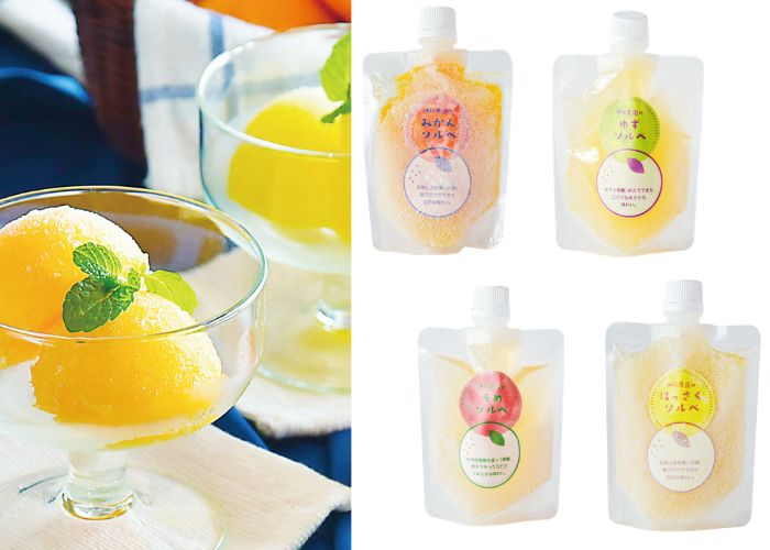 無添加の凍らせて食べる寒天ソルベ