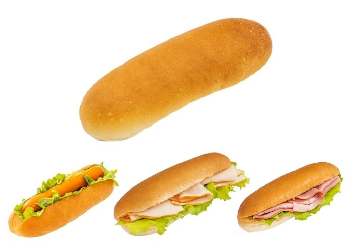 ホットドッグや焼きそばパン等用の定番「ドッグロール」