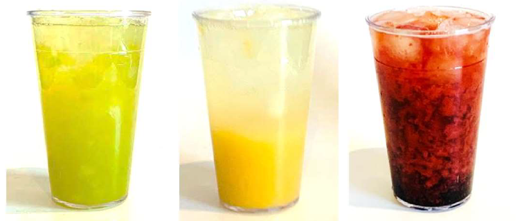 果肉入りフルーツソーダ