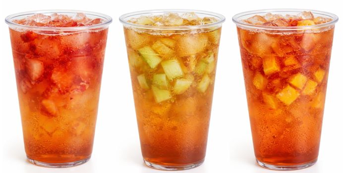 果肉入りフルーツティ