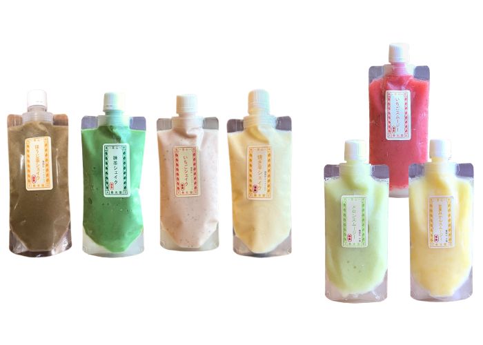 4種類のシェイクと3種類のスムージー